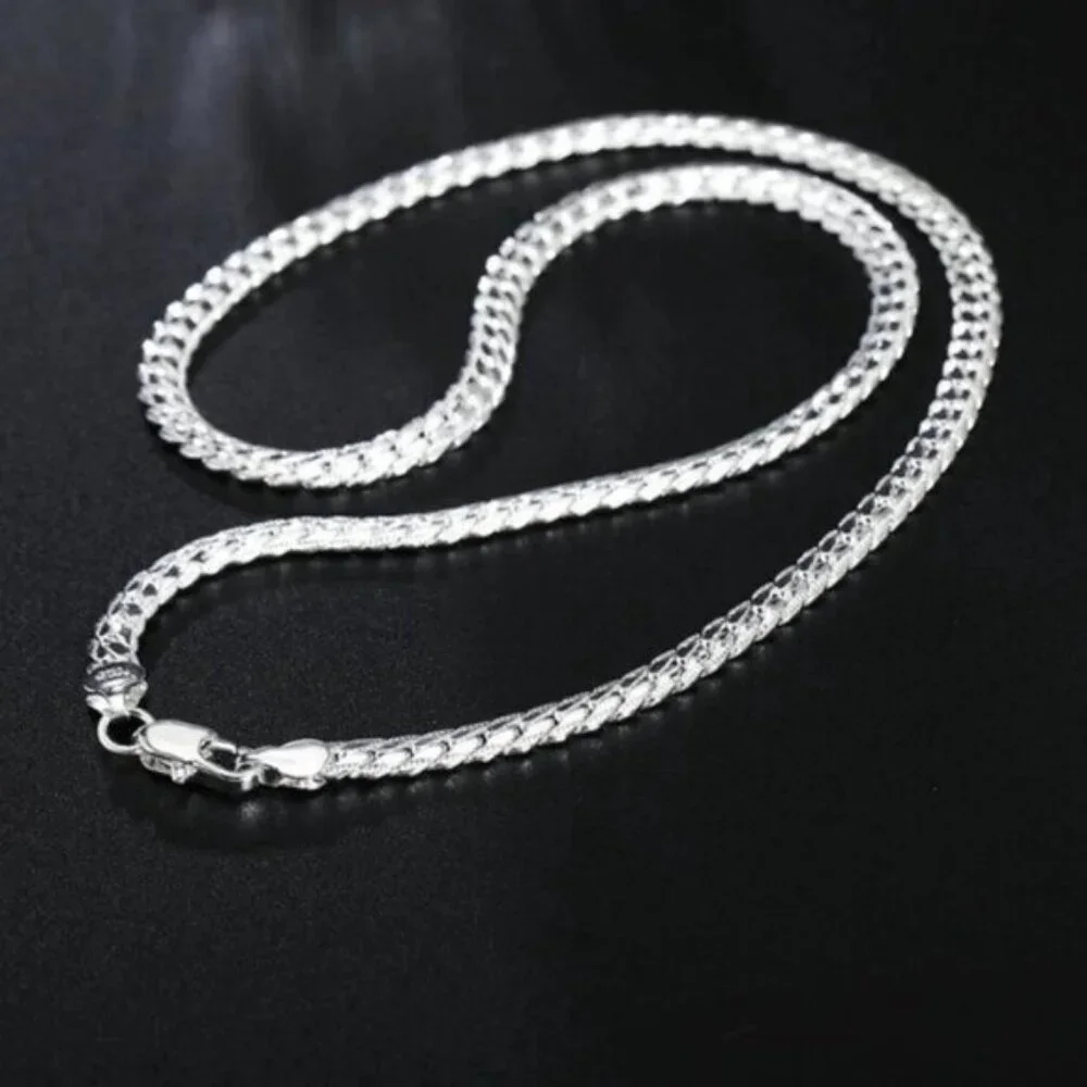 Elegant 925 Silver-Plated Adjustable Chain Necklace - Unisex - Picture 6 of 9